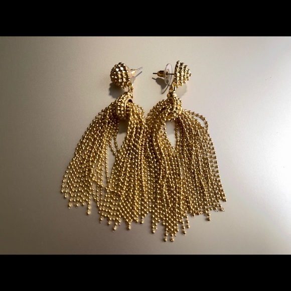 NWT Sophia & Kate Pink 3.5" Gold Plated Tassel Earring - Picture 5 of 12